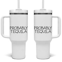 Alcohol Lovers Tumbler With Handle Probably Tequila, Funny "Coffee" Mug, Sarcastic Gift for Wine and Beer Lovers - Wonder Print Shop