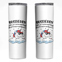 Thank You Gifts for Bosses Skinny Tumbler Bossicorn Like A Normal Boss But More Awesome - Wonder Print Shop