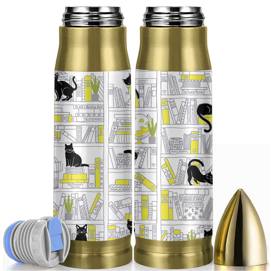 Book Lovers Gifts Bullet Tumbler Library Cat Bookish Gifts For Readers Librarian