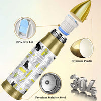 Book Lovers Gifts Bullet Tumbler Library Cat Bookish Gifts For Readers Librarian