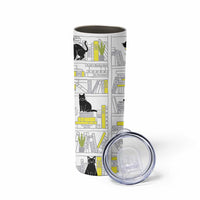 Book Lovers Gifts Skinny Tumbler Library Cat Bookish Gifts For Readers Librarian