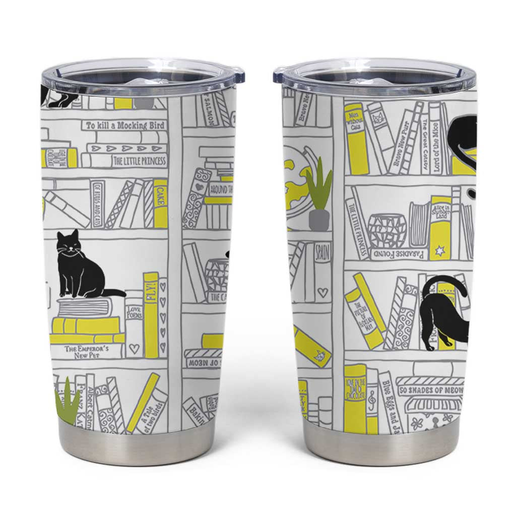 Book Lovers Gifts Tumbler Cup Library Cat Bookish Gifts For Readers Librarian