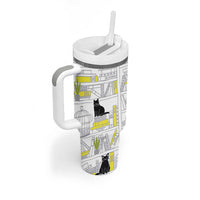 Book Lovers Gifts Tumbler With Handle Library Cat Bookish Gifts For Readers Librarian