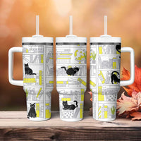 Book Lovers Gifts Tumbler With Handle Library Cat Bookish Gifts For Readers Librarian