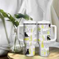 Book Lovers Gifts Tumbler With Handle Library Cat Bookish Gifts For Readers Librarian