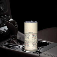 Library Due Date Card Skinny Tumbler Bookish Gifts For Readers Librarian
