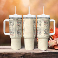Library Due Date Card Tumbler With Handle Bookish Gifts For Readers Librarian