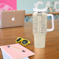 Library Due Date Card Tumbler With Handle Bookish Gifts For Readers Librarian