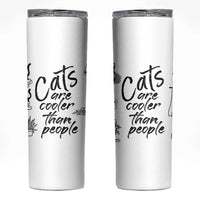 Cat Lover Gifts Skinny Tumbler Cats Are Cooler Than People Black Cat Mom