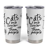 Cat Lover Gifts Tumbler Cup Cats Are Cooler Than People Black Cat Mom