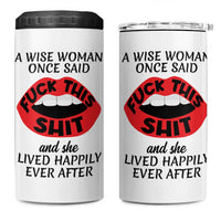 Funny Retirement Gifts For Women 4 in 1 Can Cooler Tumbler A Wise Woman Once Said Fck This Shit