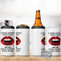 Funny Retirement Gifts For Women 4 in 1 Can Cooler Tumbler A Wise Woman Once Said Fck This Shit