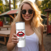 Funny Retirement Gifts For Women Skinny Tumbler A Wise Woman Once Said Fck This Shit