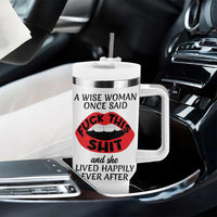 Funny Retirement Gifts For Women Tumbler With Handle A Wise Woman Once Said Fck This Shit
