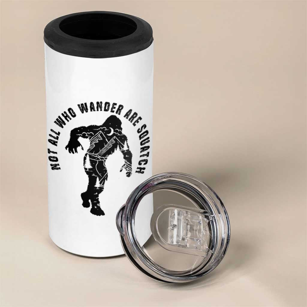 Bigfoot 4 in 1 Can Cooler Tumbler Sasquatch Outdoor Camping Mountain Nature Hiking Camp Lover Gift