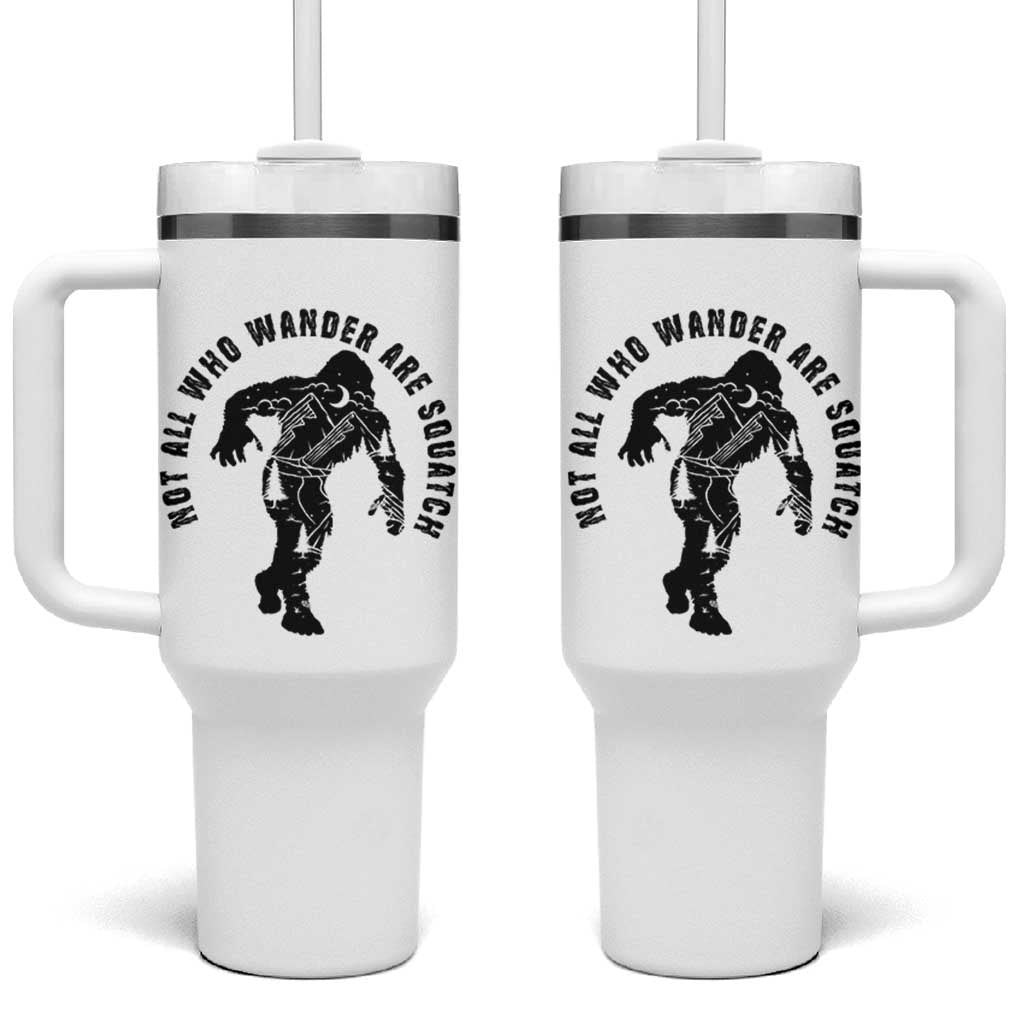 Bigfoot Tumbler With Handle Sasquatch Outdoor Camping Mountain Nature Hiking Camp Lover Gift