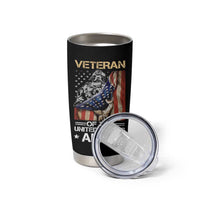 Veteran Of The United States Army Tumbler Cup Vintage American Flag