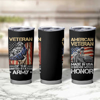 Veteran Of The United States Army Tumbler Cup Vintage American Flag