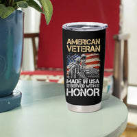 Veteran Of The United States Army Tumbler Cup Vintage American Flag
