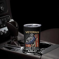 Veteran Of The United States Army Tumbler Cup Vintage American Flag