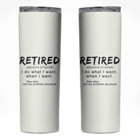 Funny Retirement Gifts Skinny Tumbler Retired Definition Coworker Gag Gifts