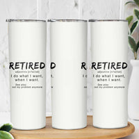 Funny Retirement Gifts Skinny Tumbler Retired Definition Coworker Gag Gifts