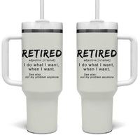 Funny Retirement Gifts Tumbler With Handle Retired Definition Coworker Gag Gifts