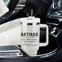 Funny Retirement Gifts Tumbler With Handle Retired Definition Coworker Gag Gifts