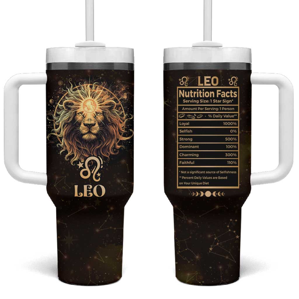 Leo Birthday Tumbler With Handle Born in July August Lion Zodiac Symbol Horoscope Astrology - Wonder Print Shop