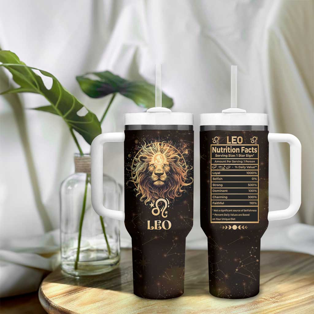Leo Birthday Tumbler With Handle Born in July August Lion Zodiac Symbol Horoscope Astrology - Wonder Print Shop