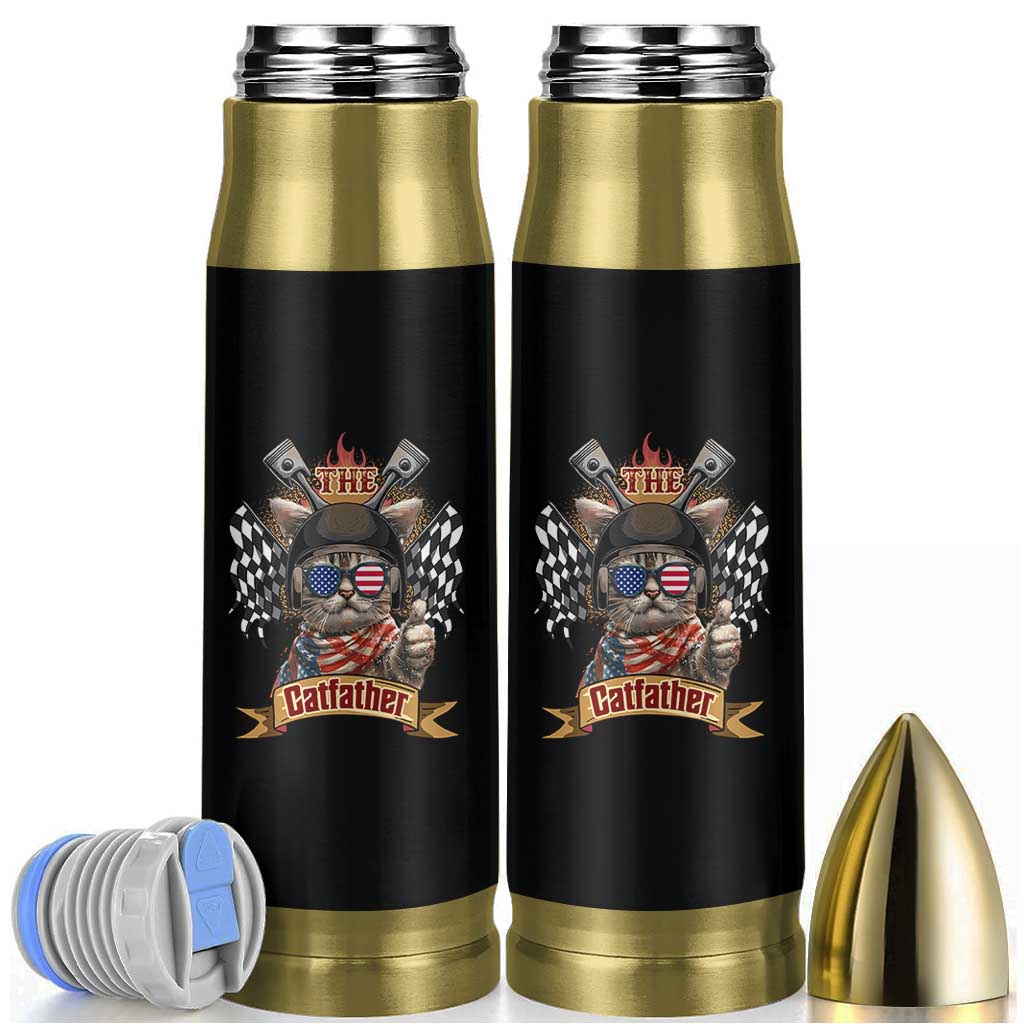 The Catfather Bullet Tumbler Best Cat Dad Ever Funny Father's Day Cat Lover Gift