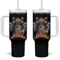 The Catfather Tumbler With Handle Best Cat Dad Ever Funny Father's Day Cat Lover Gift