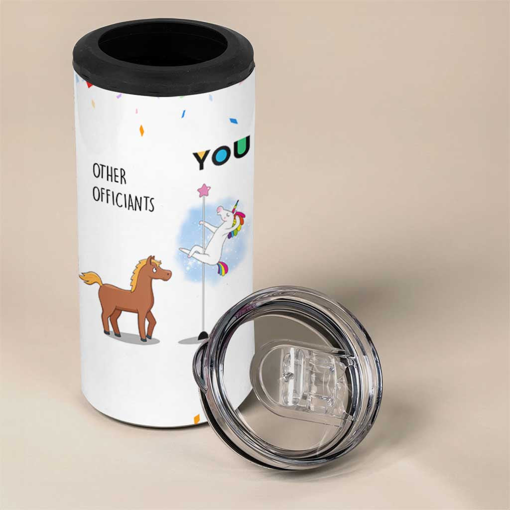 Officiant Gift 4 in 1 Can Cooler Tumbler Funny Thank You Presents For Engagement Wedding Day