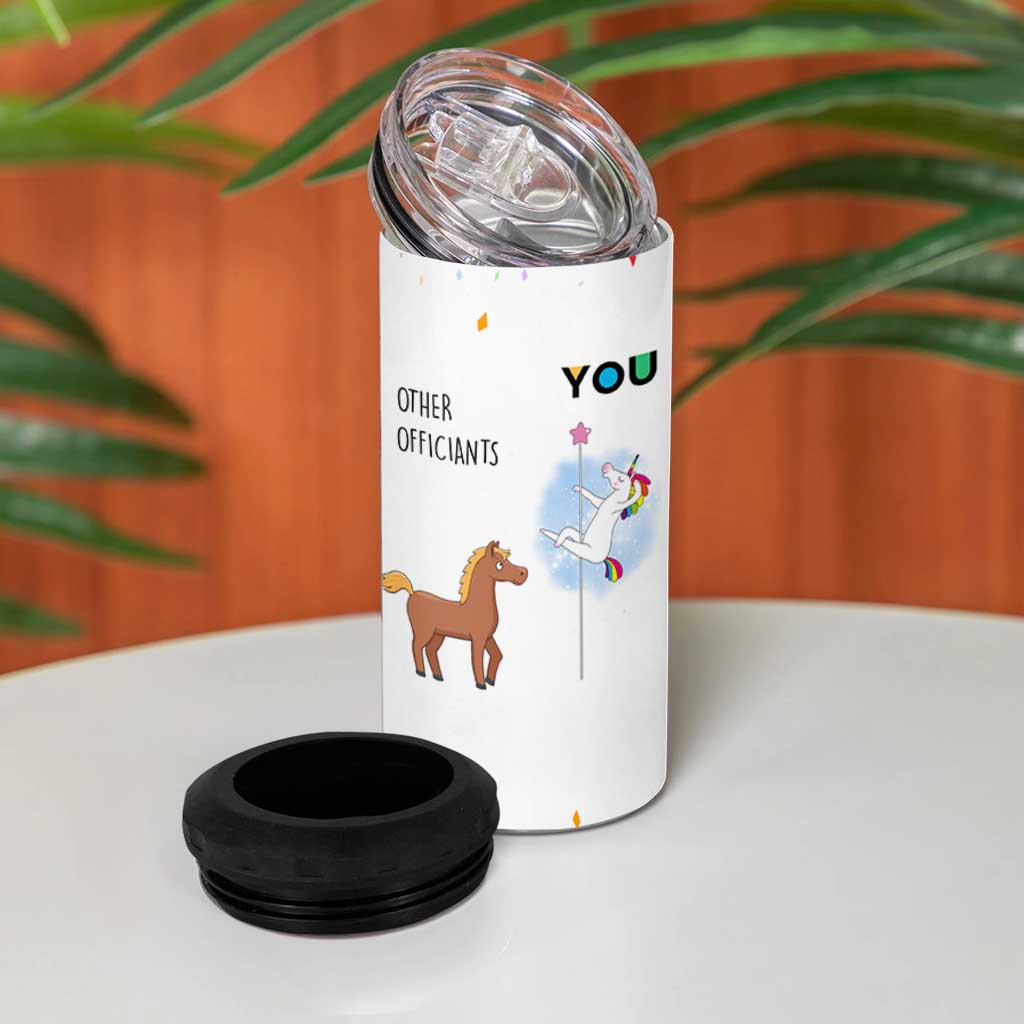 Officiant Gift 4 in 1 Can Cooler Tumbler Funny Thank You Presents For Engagement Wedding Day