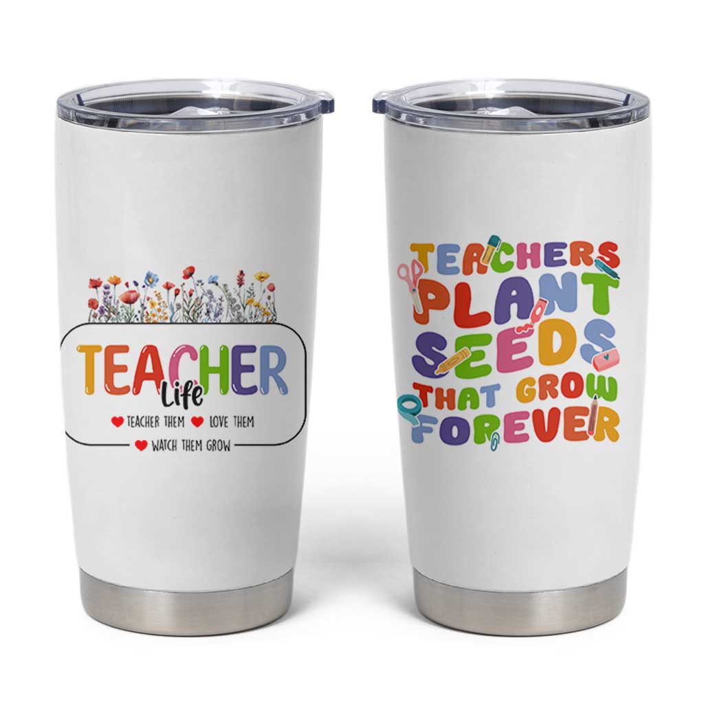 Teacher Life Tumbler Cup Thank You For Helping Me Grow Best Teacher Appreciation Gifts