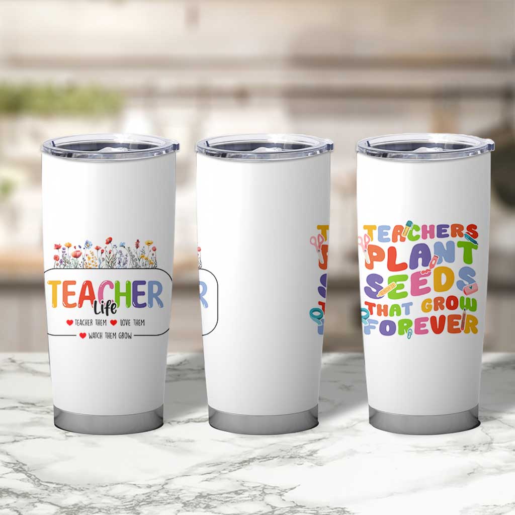 Teacher Life Tumbler Cup Thank You For Helping Me Grow Best Teacher Appreciation Gifts