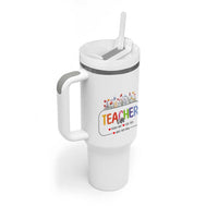 Teacher Life Tumbler With Handle Thank You For Helping Me Grow Best Teacher Appreciation Gifts