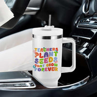Teacher Life Tumbler With Handle Thank You For Helping Me Grow Best Teacher Appreciation Gifts