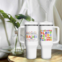 Teacher Life Tumbler With Handle Thank You For Helping Me Grow Best Teacher Appreciation Gifts