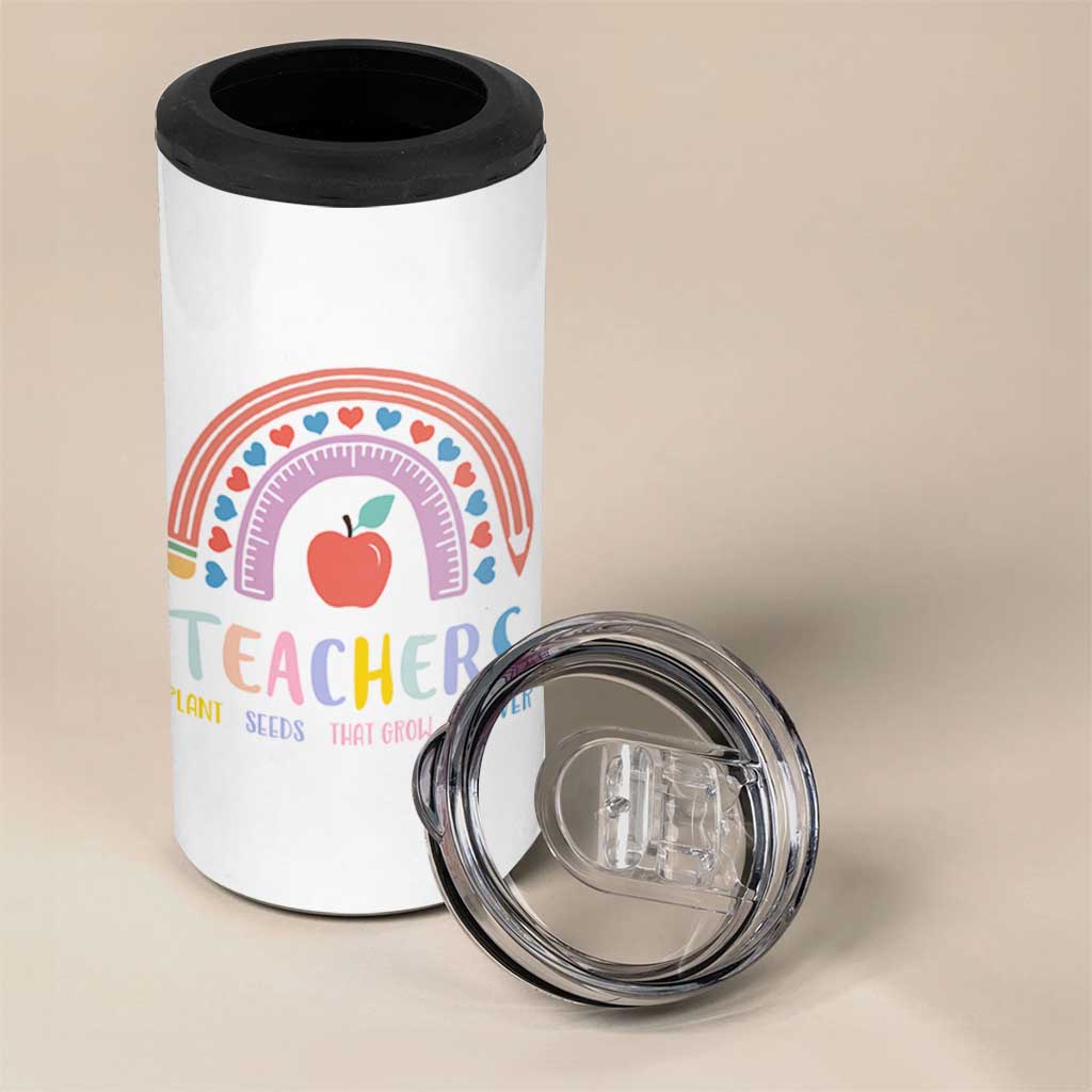 Teacher 4 in 1 Can Cooler Tumbler Teachers Plant Seeds That Grow Forever Teachers Day Gifts