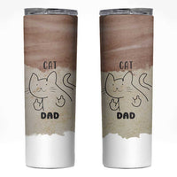 Funny Cat Dad Skinny Tumbler Father's Day Cat Lover Gag Gift
