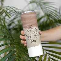 Funny Cat Dad Skinny Tumbler Father's Day Cat Lover Gag Gift