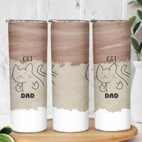 Funny Cat Dad Skinny Tumbler Father's Day Cat Lover Gag Gift