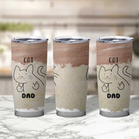 Funny Cat Dad Tumbler Cup Father's Day Cat Lover Gag Gift