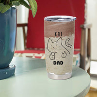 Funny Cat Dad Tumbler Cup Father's Day Cat Lover Gag Gift