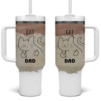 Funny Cat Dad Tumbler With Handle Father's Day Cat Lover Gag Gift
