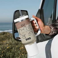 Funny Cat Dad Tumbler With Handle Father's Day Cat Lover Gag Gift