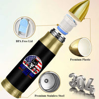 Best Cat Dad Ever Bullet Tumbler Funny Father's Day Cat Lover Gag Gift American Flag