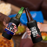 Best Cat Dad Ever 4 in 1 Can Cooler Tumbler Funny Father's Day Cat Lover Gag Gift American Flag