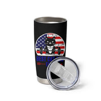 Best Cat Dad Ever Tumbler Cup Funny Father's Day Cat Lover Gag Gift American Flag